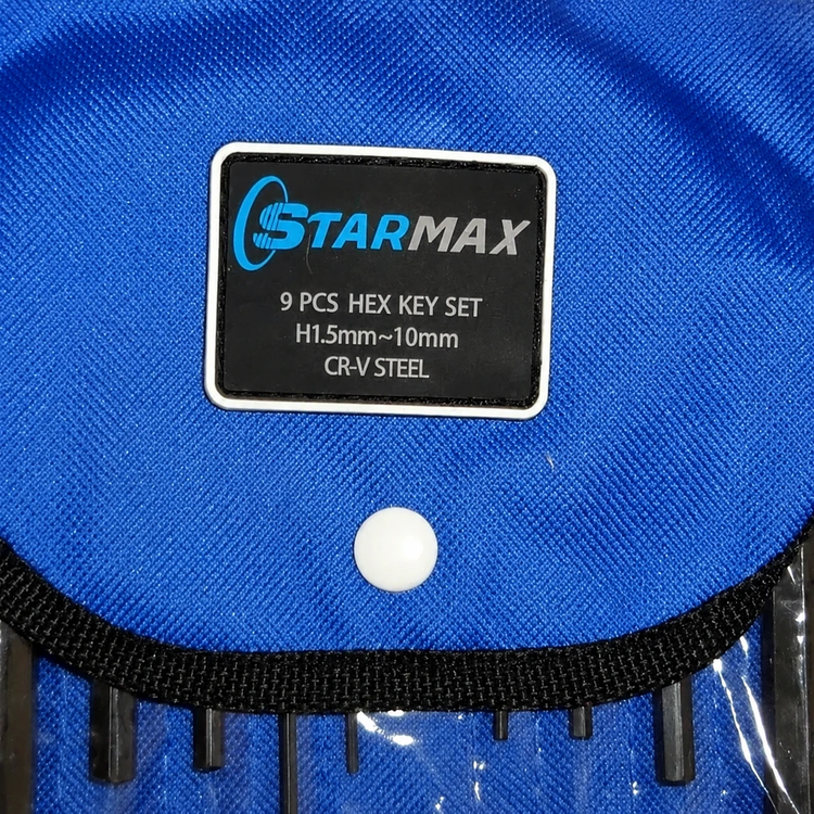 ست 9 عددی آچار آلن ستاره ای CRV فوق بلند استارمکس SHL-18CS09TL